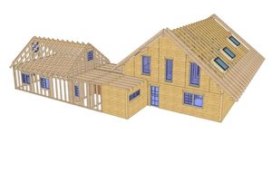 NUR-HOLZ House with sauna in the district Donau-Ries
